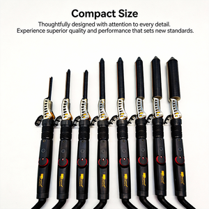 Rizador de Pelo Eléctrico LED Negro con Revestimiento Cerámico para <span class=keywords><strong>Hombre</strong></span>, Calentamiento Rápido, Rizos Duraderos, 1000W - Product Image 5