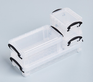Mini nhỏ rõ ràng nhựa Storge <span class=keywords><strong>container</strong></span> <span class=keywords><strong>box</strong></span> với khóa nắp - Product Image 5