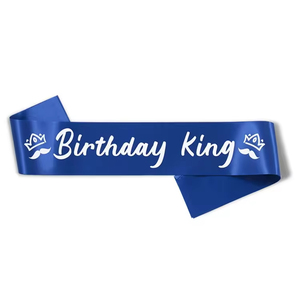 Elegante Fascia 'King/Queen' per Donne e Uomini, Decorazioni Divertenti per Feste di <span class=keywords><strong>Compleanno</strong></span>, Idee Regalo - Product Image 1