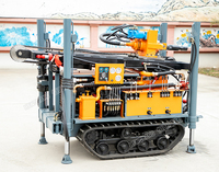 Foreuse rotative multifonctionnelle pour roches profondes, mini-foreuse portable diesel avec boîte de vitesses, pour puits jusqu'à 160 m de profondeur