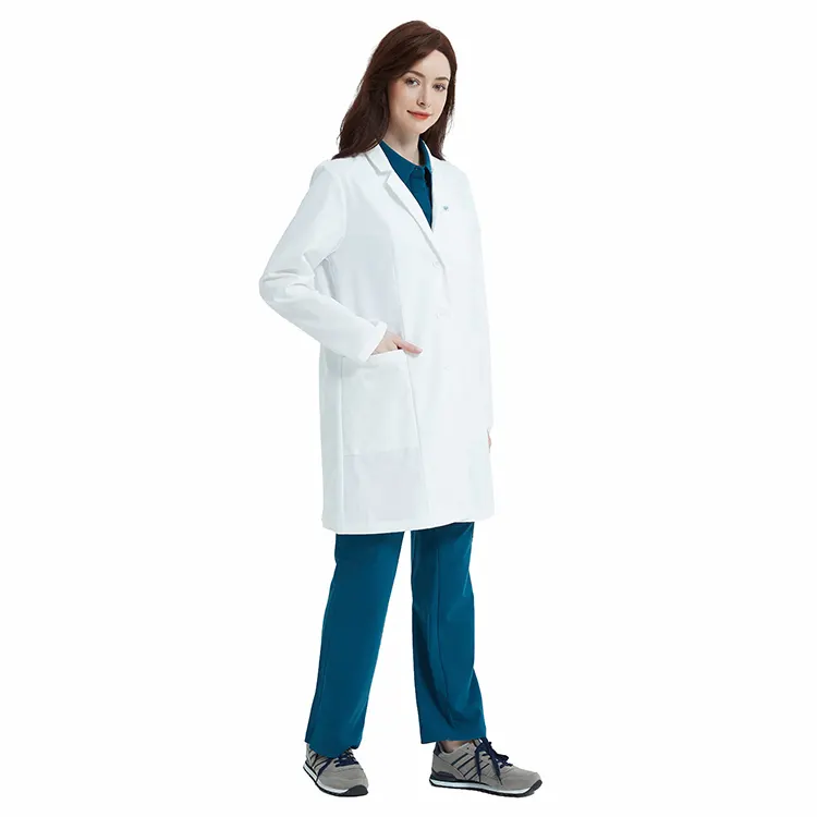 High End Doctor Lab Coat White Wholesale Hospital Medical Lab Doctor Coats Jacket Uniform for Female Doctors White Coat Lab