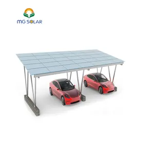 防水太阳能车棚安装系统太阳能停车场地面顶篷安装系统