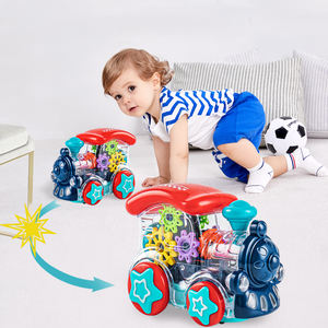 Transparentes Universal Gear Train Toy Elektrische Züge Power Wheel Mit Licht Und Musik Mini Elektroauto Spielzeug Für Kinder - Product Image 2