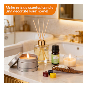 Aromatic <b>Candle</b> Jar <b>Gift</b> Packaging Premium White Lid Natural Soy Blend Wedding Favor Boutique Showcase Collection - Product Image 6