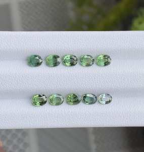 ไพลินตัดรูปไข่สีเขียวธรรมชาติ | อัญมณีหลวมสำหรับทำเครื่องประดับ - Product Image 3