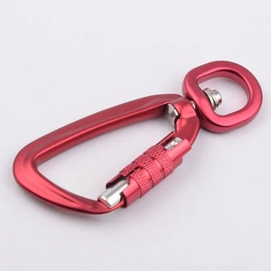 Mousqueton Jensan en alliage d'aluminium argenté à crochet carré en acier à haute résistance avec mini mousqueton en aluminium de haute qualité - Product Image 3