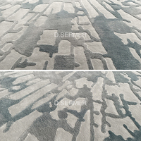 Tapis Dsermer fait main de luxe en laine de Nouvelle-Zélande à poils longs, tissé, imprimé, couleur unie, réversible, antidérapant, 1 pièce, pour la maison et la chambre