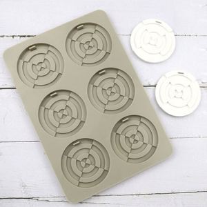 Eco-Friendly Custom Logo 6 Hole Round Wifi Shape Design Candle Silicone Resin Aromatherapy Mould Diy <b>Soap</b> <b>Mold</b> OEM\ODM - Product Image 1