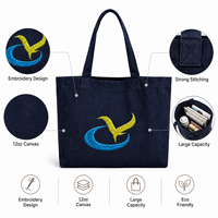 Sac fourre-tout personnalisé en toile de coton naturelle, grand format, réutilisable, brodé, robuste, pour le shopping, les voyages, la plage, la gym et le quotidien