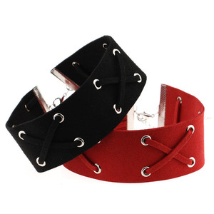 Wide Criss-cross Velvet Choker Necklace Sexy Bondage Strap Collar Necklaces for Women Girls Gift Fashion Summer <strong>Jewelry</strong> - Product Image 6