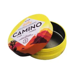 Lata de lata para gomas, frasco de lata redondo CR com impressão personalizada, resistente a crianças, 76x30mm, lata de metal circular à prova de crianças, à prova de crianças