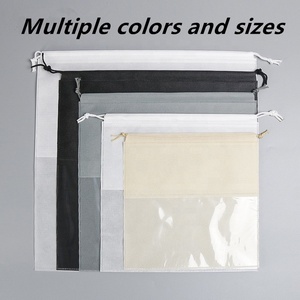 Vliesstoff Umweltfreundliche Recycelbare Aufbewahrungstasche Staubdicht mit Kordelzug Individuelles Logo/Muster Wiederverwendbare Taschen - Product Image 4