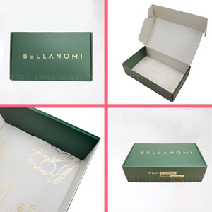 Boîtes d'expédition écologiques pour produits de beauté avec logo personnalisé, cœur rouge, papier gaufré rose, fournisseur d'emballages pour soins personnels, personnalisé - Product Image 4