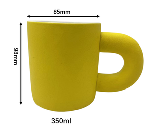 Taza de Café de Cerámica Segura con Diseño Nórdico, Colores Personalizados y Calcomanía de Dibujos Animados, con Asa Gruesa y Redonda para Uso en el Hogar/Oficina - Product Image 2
