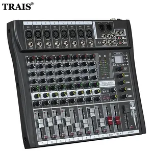 Mixer de áudio recomendado ex-8, usb 48v pro, com efeitos para profissional, desempenho de palco, música, festa e console de mixagem, 2023