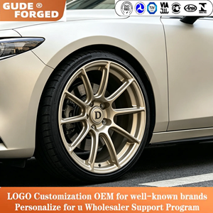 Cerchi in Lega di Alluminio Forgiato GUDE DEAN DP010 Nero Spazzolato 6061 per VW Golf, 15-24 Pollici, Personalizzabili 5x100/5x105/5x108/5x112/5x114 - Product Image 2