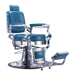 Chaise de barbier vintage Fauteuil de coiffure inclinable hydraulique Mobilier de salon de beauté en cuir synthétique - Product Image 4