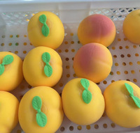 Jouet sensoriel géant souple et compressible en forme de pêche Jambo, grand fruit compressible pour le bureau, jaune, anti-stress pour enfants