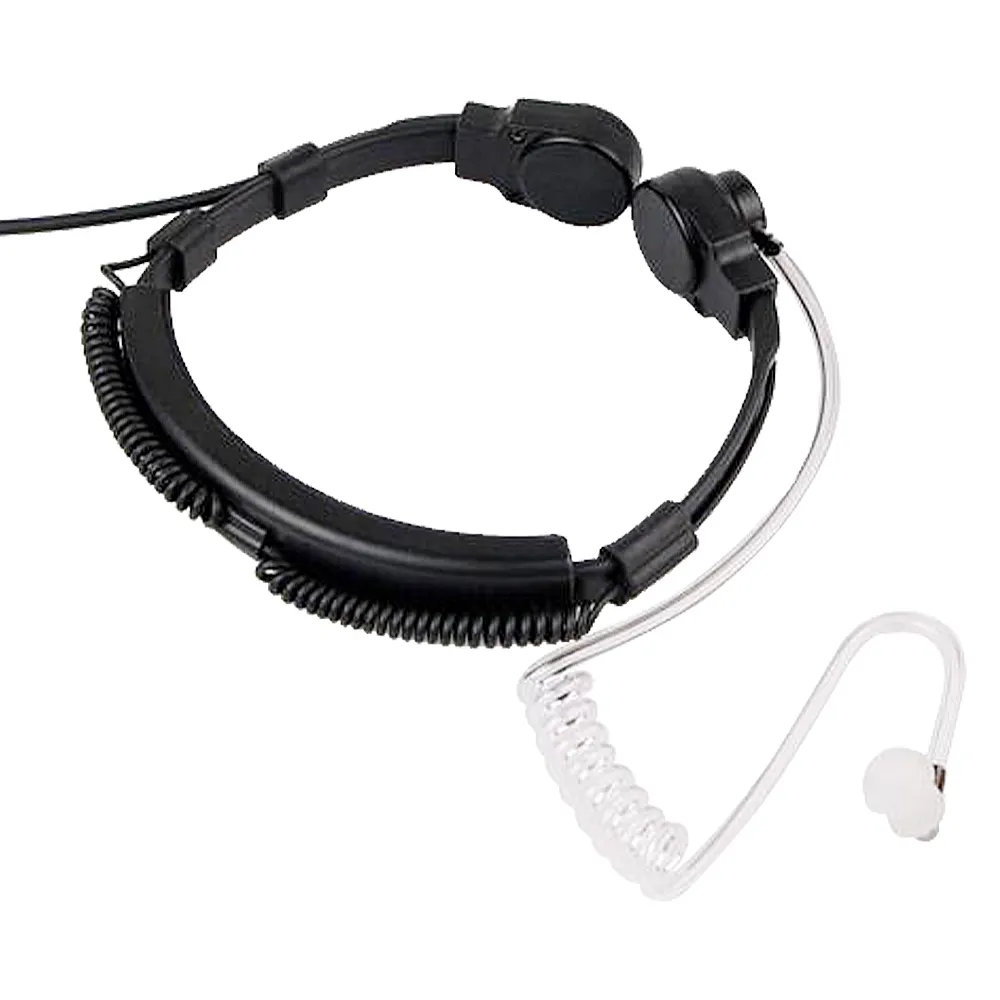 Headset Walkie Talkie profesional konduksi kontrol tenggorokan Earphone Headphone radio dua arah untuk Kenwood NX-3320 NX220 TK-2000