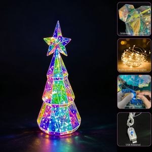 Prismatic Holographic Christmas <b>Tree</b> <b>Lighting</b> Xmas Party Tabletop Centerpiece Modern Holiday Decor Wholesale - Product Image 4