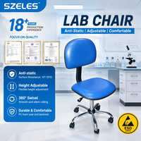 Chaise de laboratoire en mousse PU antistatique réglable avec cadre en acier Chaise de bureau industrielle compétitive ESD pour salle blanche à usage scolaire