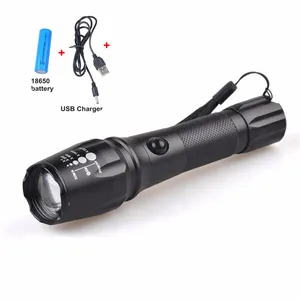 japan made long distance 1000 lumens 10w XML T6 5 modes zoomable led hunting flashlight torch