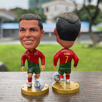 Meistverkaufte Großhandels-PVC-Harz Spielzeug-Fußballspieler-Figuren, Kundenspezifische 3D-Fußballspieler-Actionfiguren