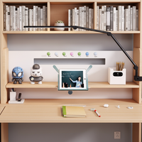 Lampe de bureau LED moderne électrique pliable pour la protection des yeux avec double source de lumière, idéale pour les chambres, flexible, contrôle tactile simple et variateur d'intensité