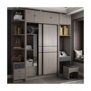 Armoire-penderie sur mesure YALIG avec porte coulissante automatique italienne ouverte - Product Image 2