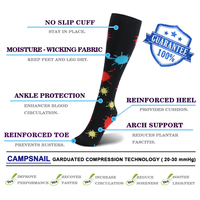 Whale Vente en gros Elite Varices Chaussettes de compression Femmes Chaussettes athlétiques pour la récupération sportive