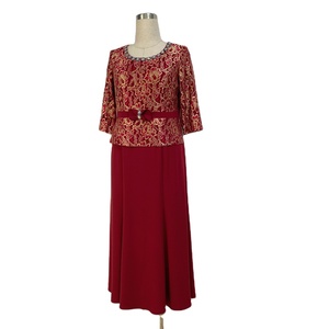 Vestido Geenlinm de Manga Larga con Decoración de Cuentas, Vestido de Encaje de Talla Grande - Product Image 5