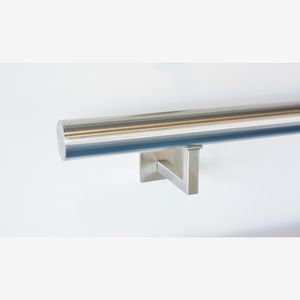 ราวจับติดผนัง P110200-T5 Ø 42.4 INOX Aisi 304ผ้าซาตินแบบ5พร้อม2ตัวรองรับความยาว1.00 Mt สำหรับราวกลางแจ้ง - Product Image 1