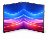 Écran LED 3D à pas fin P1.53 GOB, colonne carrée, mur vidéo LED sans soudure à 4 faces pour centre commercial et exposition