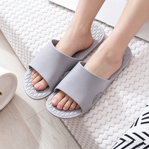 Men's And Women's Summer Indoor Non Slip Slippers For Bathing Bathroom Use Pink Solid Color Adult Size - Product Image 2