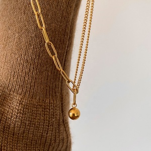 Catenina con piedini a sfera d'oro moda donna soddisfa le esigenze 18k catena di piedi rossi netti oro sensazione di alta qualità non sbiadisce - Product Image 4