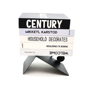 Sujetalibros creativo del fabricante, proveedor de oro verificado, soporte de libro de metal negro con diseño de Comillas - Product Image 3