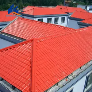 Telha de telhado em pvc com laminas vitrificadas asa, telhas de plástico de upvc modulares em resina sintética, comercial chinês do Quênia
