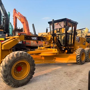 CAT 140K/140H Used <b>Motor</b> Grader Yellow Closed Cab 4 Wheels PLC <b>Controlled</b> Gearbox Pump Road Grading Equipment - Product Image 1