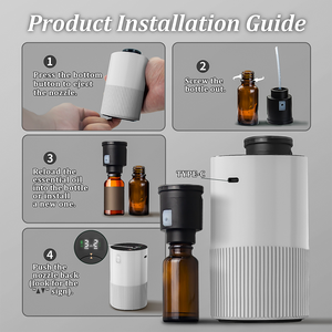 Wholesale Cordless Digital Touch Screen Car Aroma <b>Diffuser</b> Waterless Built-In Lithium Battery Essential <b>Oil</b> Essential - Product Image 5