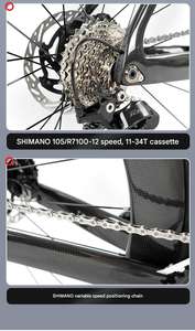 Bicicleta de Carretera Tornado CYCLONE de Tercera Generación - Bicicleta Urbana de Carreras de 24 Velocidades con Cuadro de Fibra de Carbono 3K y Frenos de Disco Hidráulicos <span class=keywords><strong>SHIMANO</strong></span> - Product Image 6