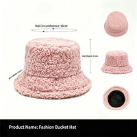 Chapeau Bob en Polaire Teddy Personnalisable avec Logo, Chaud et Doux pour l'Hiver, en Sherpa, pour Femme, Plusieurs Couleurs, Chapeau d'Extérieur Hiver en Peluche