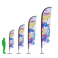 Drapeaux volants personnalisés en plein air, banderole rectangulaire, goutte d'eau, couette à lame saillée 2m 3m 4m 4.5m 5m, drapeau de plage, nouveauté