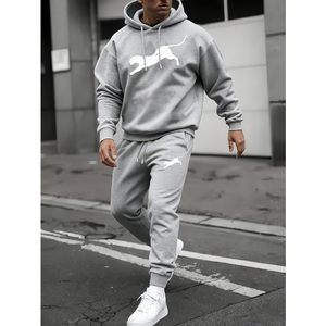 USA Factory Made Winter <b>Men's</b> Tracksuit 2-Piece Custom Print Logo Streetwear Hoodie & Sweatpants Fleece <b>Pullover</b> - Product Image 4