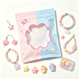 กระเป๋าซิปน่ารักแบบ OEM พร้อมหน้าต่างลายดอกไม้ สำหรับใส่ตุ๊กตาพวงกุญแจ กล่องของขวัญ ของเล่นจิ๋ว ของตกแต่ง ร้านค้าบูติก - Product Image 4