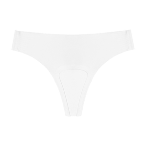 China Fabrik Sofort Lieferbar Einfarbiger Eisseide Tanga mit Niedriger Taille Nahtlos Übergröße Damen Anti-Scheuer Yoga Unsichtbare Unterwäsche 0XL-4XL - Product Image 5