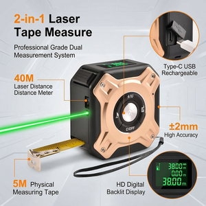 Cinta Métrica Láser 2 en 1 Recargable por USB-C, Medidor de Distancia Infrarrojo de Mano de 40m, <span class=keywords><strong>Regla</strong></span> Digital Retráctil de 5m, Material ABS IP54 - Product Image 3