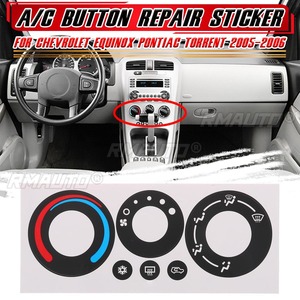 สติ๊กเกอร์ซ่อมปุ่มปรับแอร์รถยนต์สำหรับ Chevrolet Equinox Pontiac Torrent ปี 2005-2006 สติ๊กเกอร์ตกแต่งภายในรถยนต์ - Product Image 1