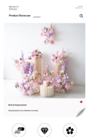 Rosa Moderne Hochzeits- und Geburtstags-Blumenkugel-Arrangement mit KT-Board-Basis, Echte Blumen, Langlebig und Hochwertig für Tisch- und Bodendekoration