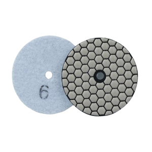 4 Zoll 100 #   bis 3000 #   Diamant-Flexibler Polierkissen für Trockenanwendung Steinpolierscheibe für Bodenrenovierung & Arbeitsplattenkanten-Polieren - Product Image 6