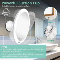 Miroir de Maquillage Grossissant à LED 20X avec Interrupteur Tactile, Intensité Réglable, Portable, Rotation à 360°, Pliable, Ventouse Puissante en Gel